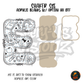 Letter E School Doodle shaker set acrylic blanks