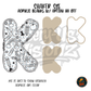 Letter K School Doodle shaker set acrylic blanks