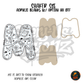 Letter M School Doodle shaker set acrylic blanks