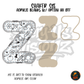 Letter Z School Doodle shaker set acrylic blanks