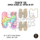 Letter H Pastel Rainbow School shaker set acrylic blanks