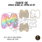 Letter M Pastel Rainbow School shaker set acrylic blanks
