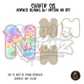 Letter N Pastel Rainbow School shaker set acrylic blanks
