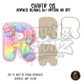 Letter R Pastel Rainbow School shaker set acrylic blanks