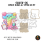 Letter T Pastel Rainbow School shaker set acrylic blanks