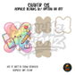 Letter X Pastel Rainbow School shaker set acrylic blanks