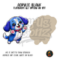 Blue Puppy Waving acrylic blank, Acrylic & UV DTF Print