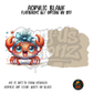 Cute Crab Blue Bow acrylic blank, Acrylic & UV DTF Print