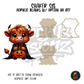 Vampire Highland Cow shaker set acrylic blanks