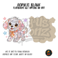 Glitter Puppy Stars acrylic blank, Acrylic & UV DTF Print
