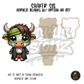 Monster Highland Cow shaker set acrylic blanks