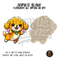 Happy Golden Puppy acrylic blank, Acrylic & UV DTF Print