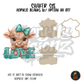 Highland Cow Teal Bow Love shaker set acrylic blanks