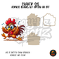 Startled Running Rooster shaker set acrylic blanks