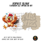 Panicked Flapping Chicken acrylic blank, Acrylic & UV DTF Print