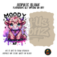 Moody AF Highland Cow acrylic blank, Acrylic & UV DTF Print