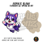 Purple Waving Husky Pup acrylic blank, Acrylic & UV DTF Print
