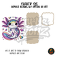 Rainbow Pastel Axolotl shaker set acrylic blanks