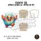 Fuzzy Teal Monster shaker set acrylic blanks