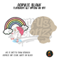 Rainbow Goose Umbrella acrylic blank, Acrylic & UV DTF Print