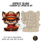 Fox Hat And Bandana acrylic blank, Acrylic & UV DTF Print