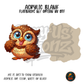 Shy Brown Owl acrylic blank, Acrylic & UV DTF Print