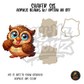 Shy Brown Owl shaker set acrylic blanks