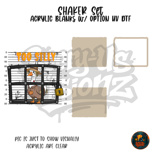Too Silly Mugshot Brown shaker set acrylic blanks