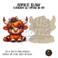 Highland Cow Spider Hat acrylic blank, Acrylic & UV DTF Print