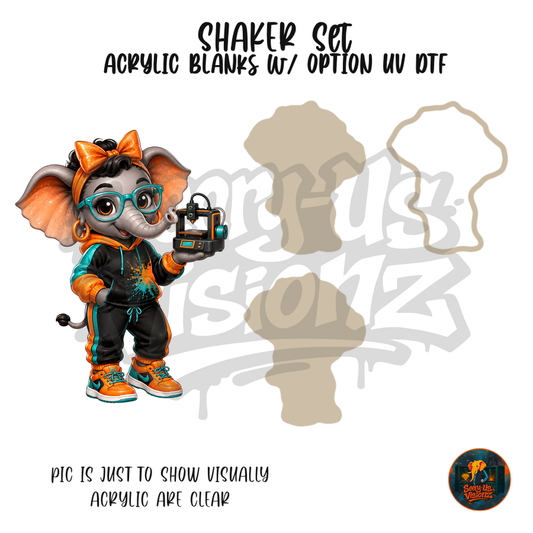 Elephant Orange Streetwear shaker set acrylic blanks