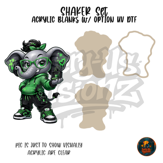 Elephant Green Streetwear shaker set acrylic blanks