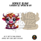 Highland Cow Sugar Skull acrylic blank, Acrylic & UV DTF Print