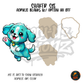 Happy Teal Puppy shaker set acrylic blanks