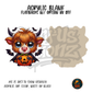 Highland Cow Vampire Bats acrylic blank, Acrylic & UV DTF Print