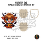 Highland Cow Vampire Bats shaker set acrylic blanks