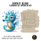 Blue Splash Seahorse acrylic blank, Acrylic & UV DTF Print