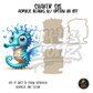 Blue Splash Seahorse shaker set acrylic blanks