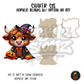 Highland Cow Witch Cape shaker set acrylic blanks
