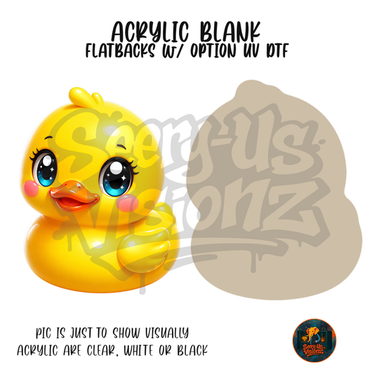 Yellow Rubber Duck acrylic blank, Acrylic & UV DTF Print