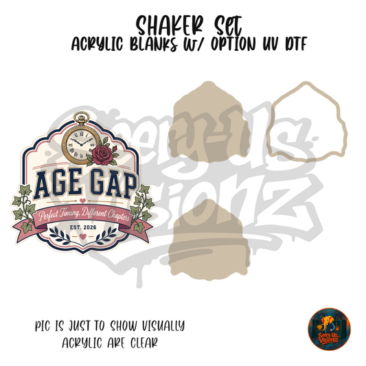 Age Gap Book Trope shaker set acrylic blanks
