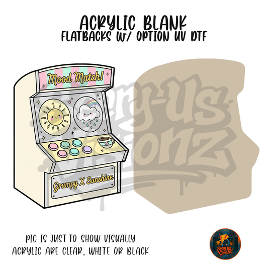 Arcade Grumpy & Sunshine acrylic blank, Acrylic & UV DTF Print