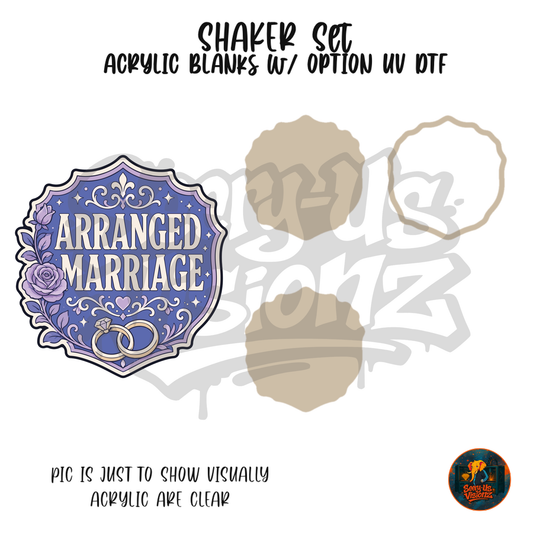 Arranged Marriage Book Trope shaker set acrylic blanks