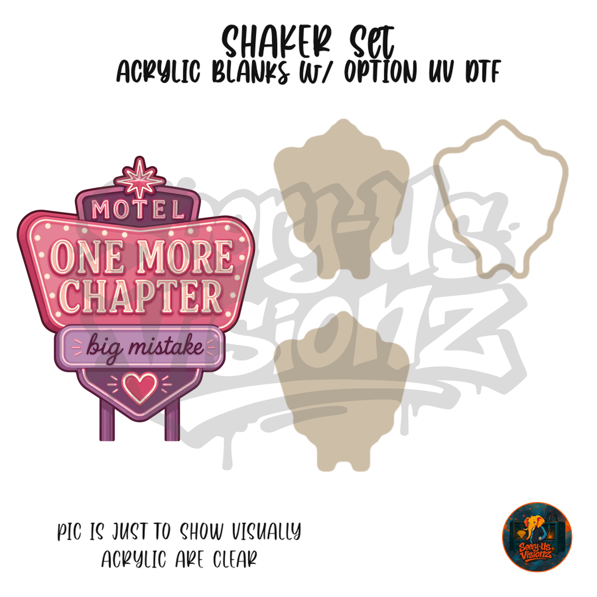 One More Chapter Motel shaker set acrylic blanks