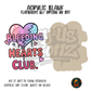Bleeding Hearts Club acrylic blank, Acrylic & UV DTF Print