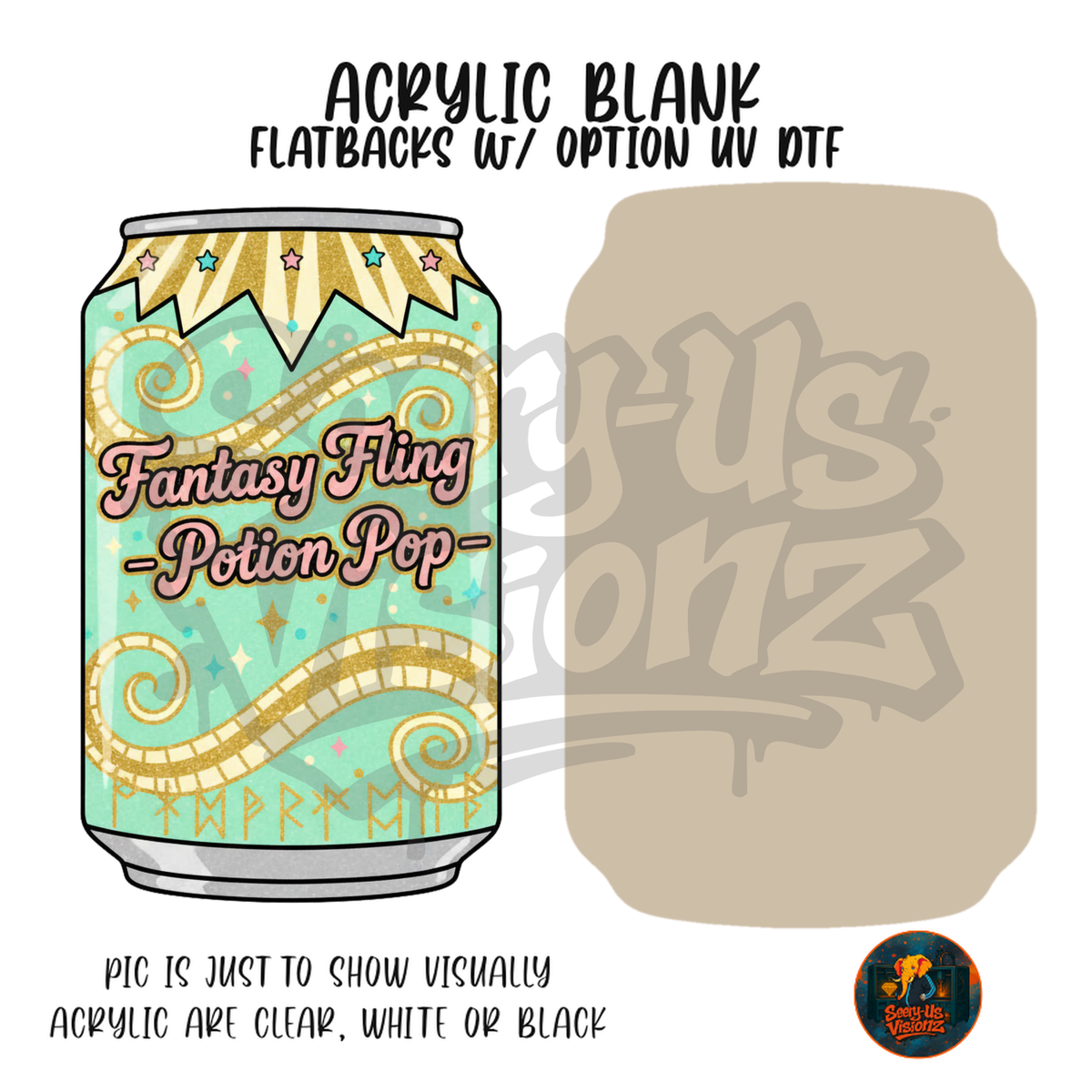 Fantasy Fling Potion Pop acrylic blank, Acrylic & UV DTF Print