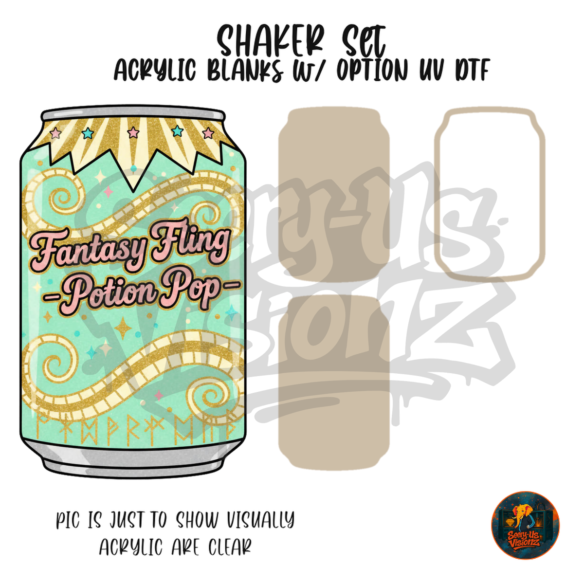 Fantasy Fling Potion Pop shaker set acrylic blanks