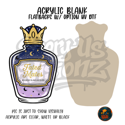 Fated Mates Perfume Bottle acrylic blank, Acrylic & UV DTF Print