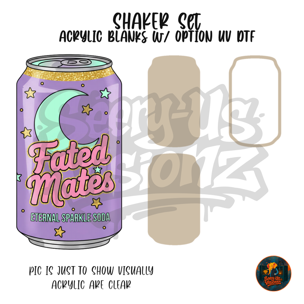 Fated Mates Soda Can shaker set acrylic blanks