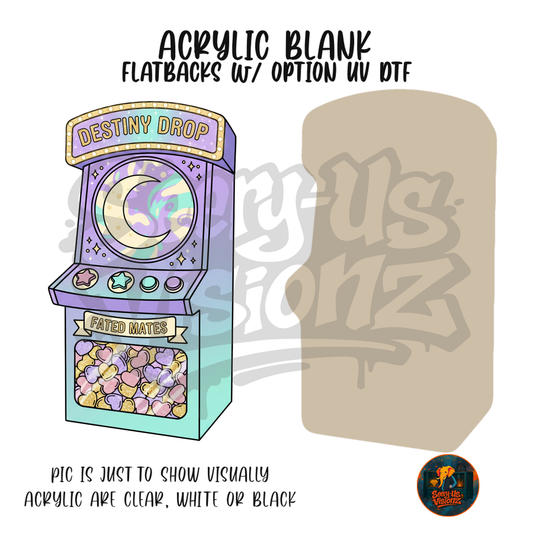 Moon Crystal Arcade acrylic blank, Acrylic & UV DTF Print