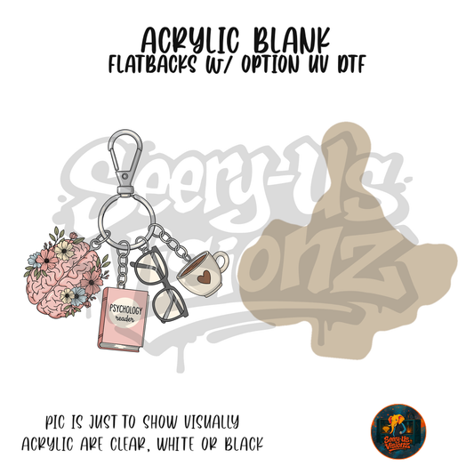Psychology Charm Set acrylic blank, Acrylic & UV DTF Print